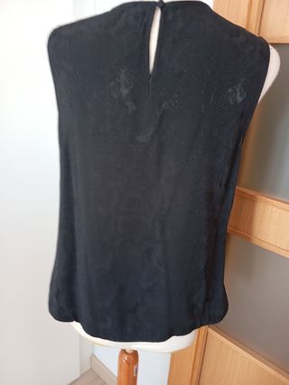 Blusa negra de vestir Zara L negra
