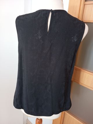 Blusa negra de vestir Zara L negra