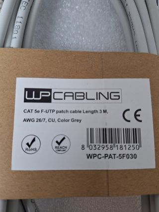 lote 8 cables red Rj45 utp-5 / 3m largo