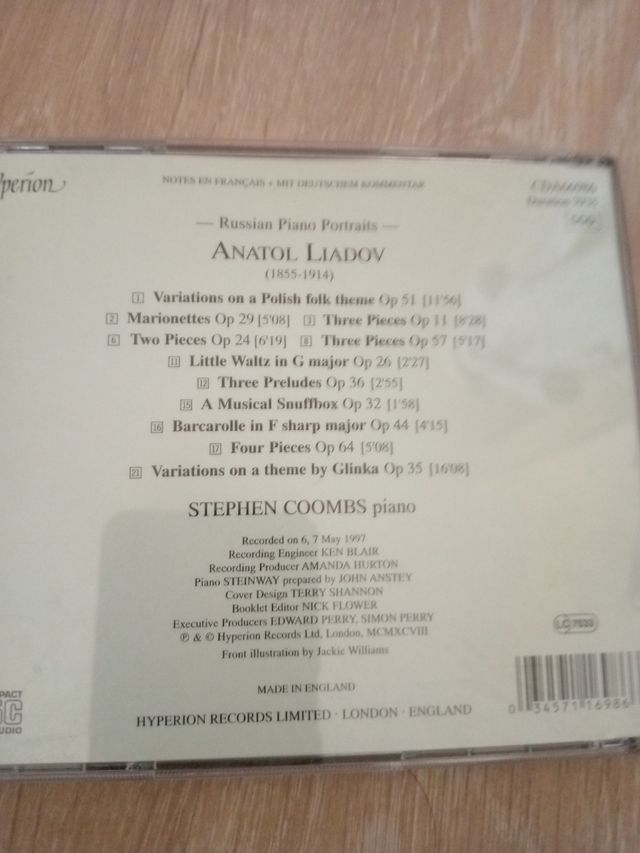 LIADOV. Marionettes. A musical snuffbox....x