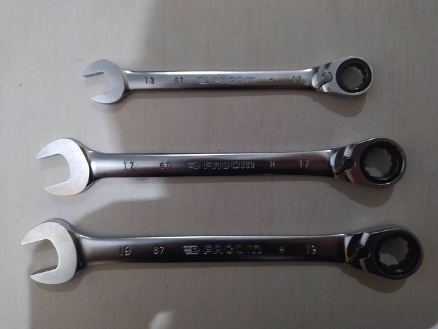 Llaves planas combinadas carraca FACOM.