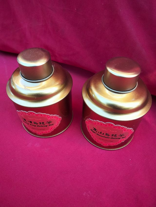 Coppia Scatole latta cinesi