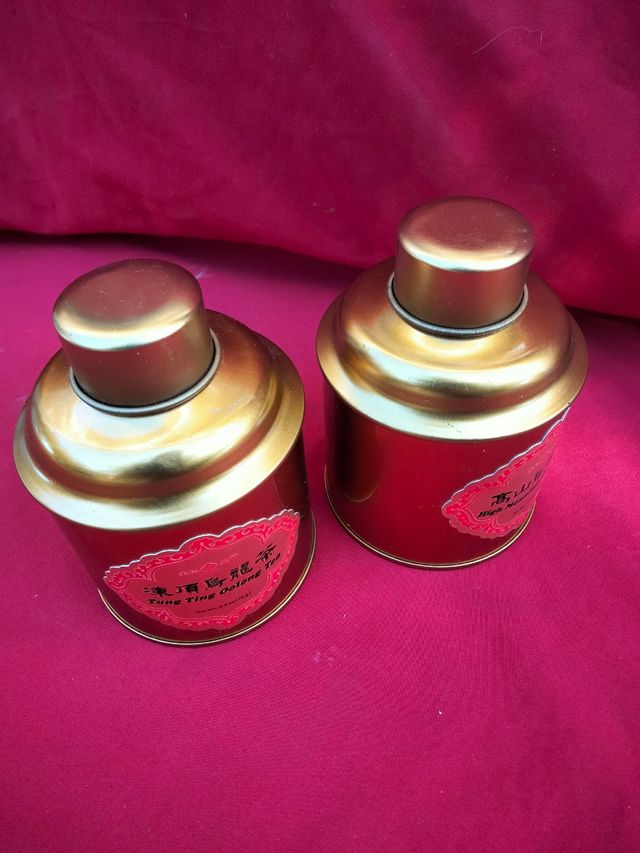 Coppia Scatole latta cinesi