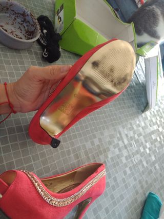 Tacones rojos plataforma