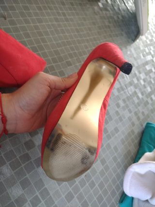 Tacones rojos plataforma
