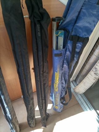 Tres cañas de pesca surfcasting