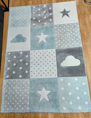 Alfombra infantil azul 120x170