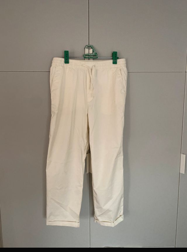 Pantalones blancos anchos