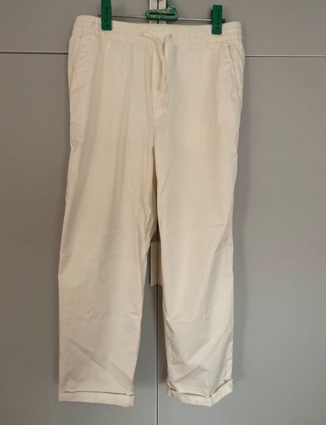 Pantalones blancos anchos