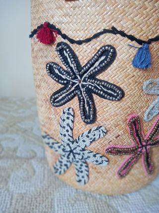 Borsa paglia a secchiello