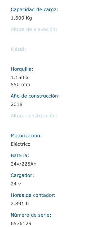 TRANSPALETA ELECTRICA BT