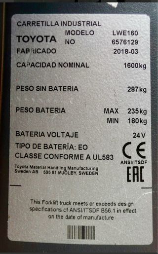 TRANSPALETA ELECTRICA BT