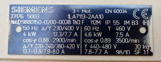 Motor Siemens 4kw nuevo