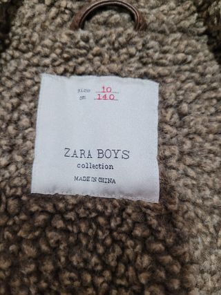 CHAQUETA ZARA NIÑO 10 AÑOS MARRON