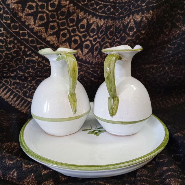 Set de aceitera y vinagrera de Cerámica Talavera