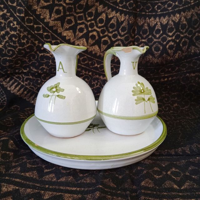 Set de aceitera y vinagrera de Cerámica Talavera