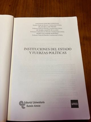 Instituciones del estado y fuerzas políticas