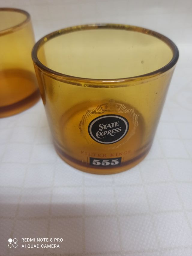 Peq. Coleccion Antigua de vasos marcas de tabaco.