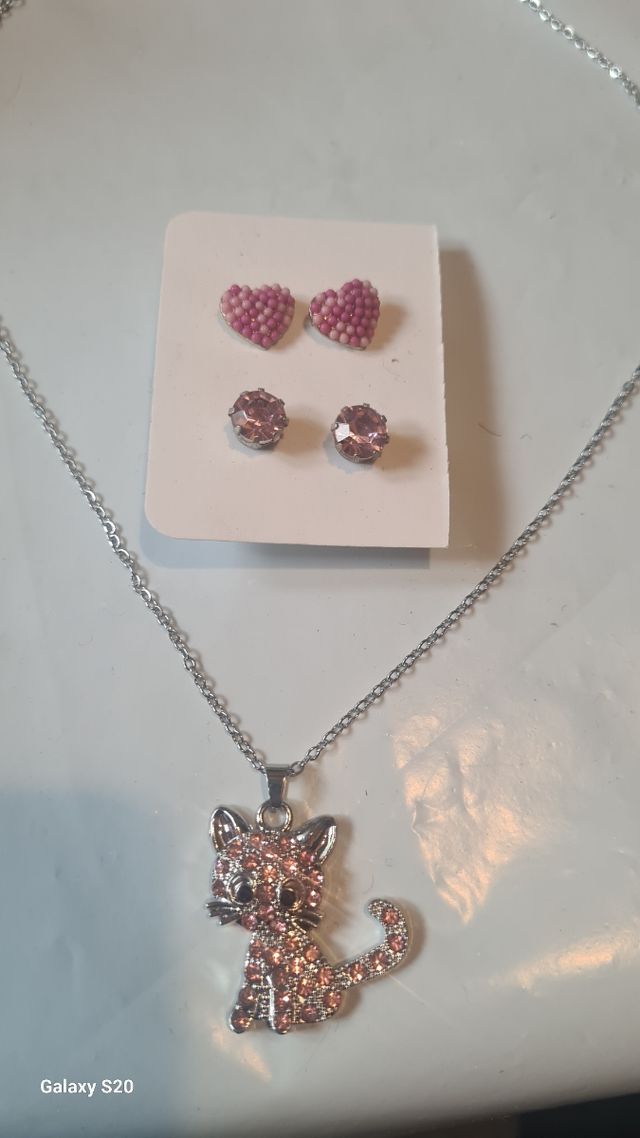 Set collana gatto e orecchini