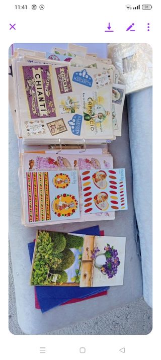 Raccoglitore decoupage