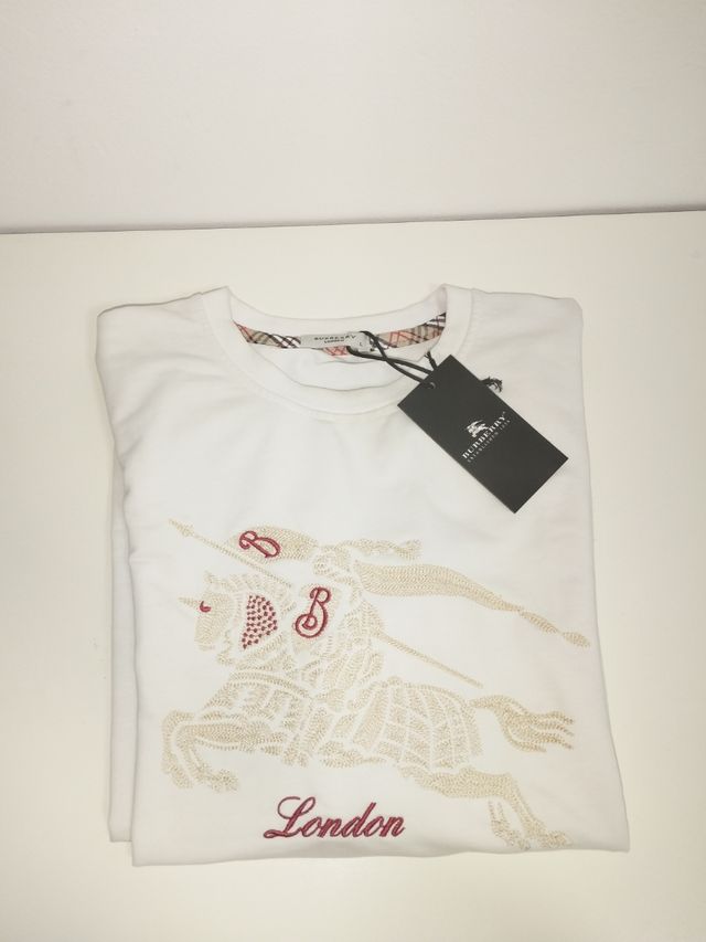 Sudadera Burberry Blanca sin capucha