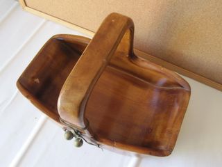 Cestino in legno vintage cesto portafrutta centrot