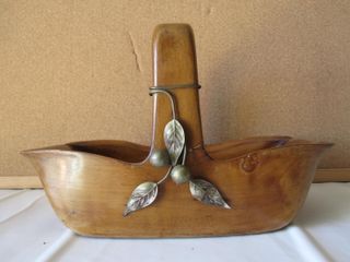 Cestino in legno vintage cesto portafrutta centrot