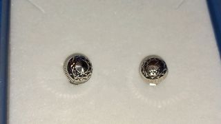 Pendientes repujados plata 925