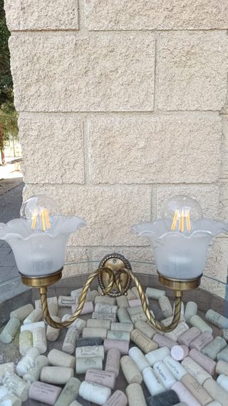 2 Apliques de Pared de Bronce