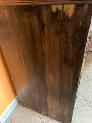 Vetrina arte povera in noce massello