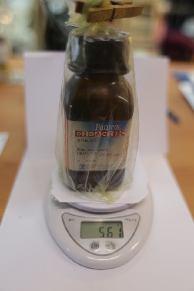 Metal Zinc 250 gr 99,99%, Elemento 30 Zn ✅ Polvo.