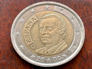 Moneda 2 euros España 2000.