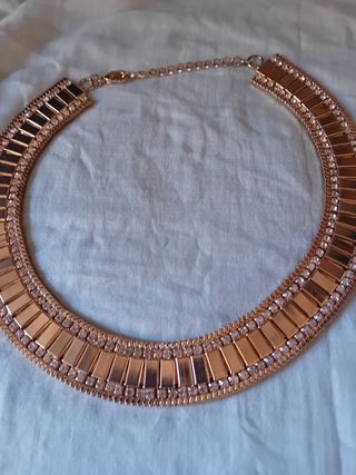 Gargantilla de circonita 45 cm chapado