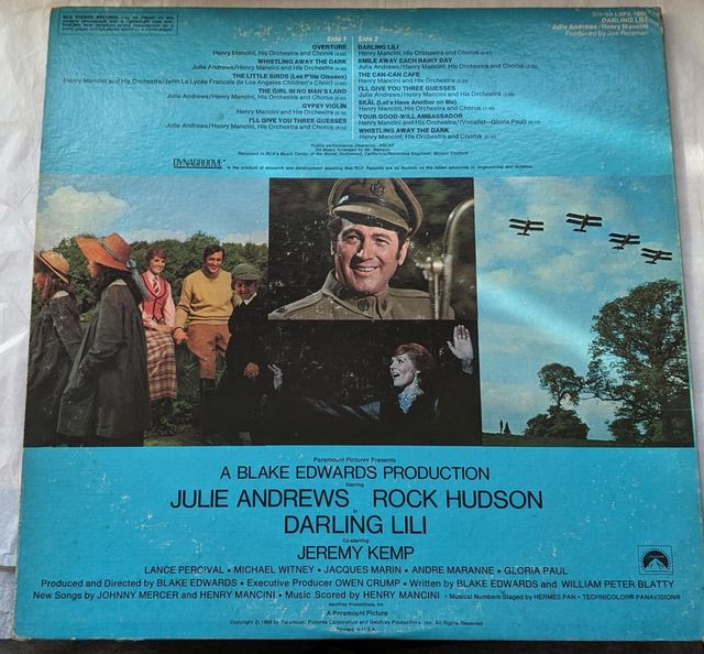 Disco vinilo. BSO Darling Lili