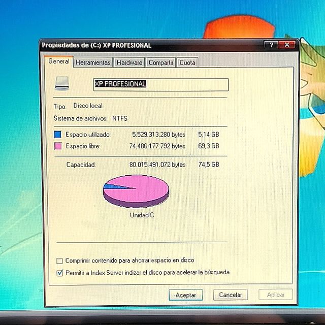 pc portatil acer -WINDOWS XP PROFESIONAL