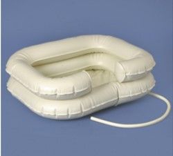 Lavacabezas hinchable para cama o mesa