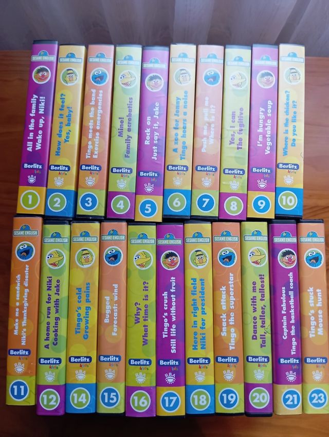 Aprende Inglés Barrio Sesamo VHs