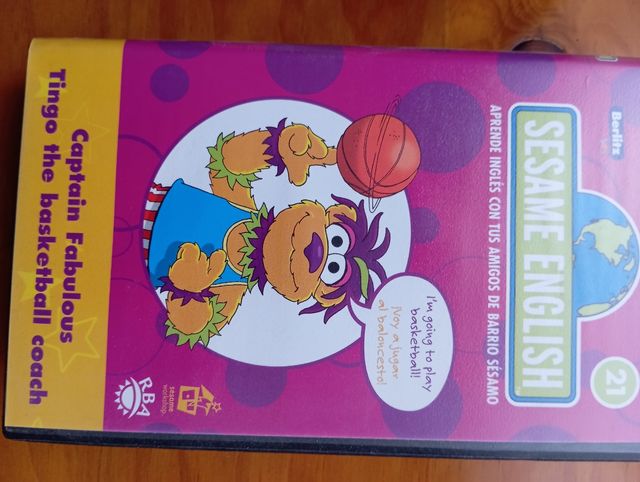 Aprende Inglés Barrio Sesamo VHs