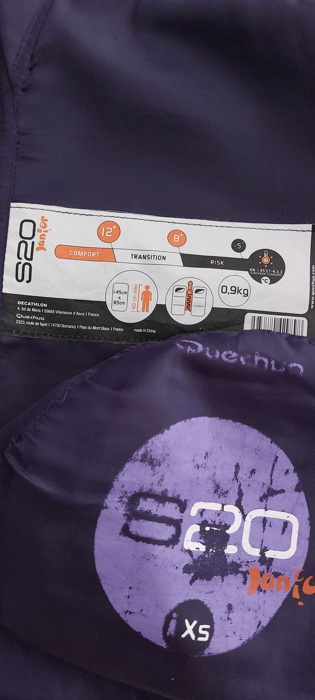 Saco de dormir niño Quechua S20 8º C