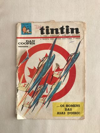 Lote BD Tintin anos 60 e 70 vintage