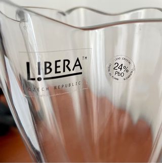 Vaso sagomato in cristallo 24% dia.15 cm h 30 cm