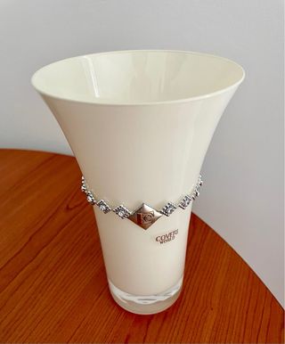 Vaso Enrico Coveri bianco nuovo senza scatola 12cm