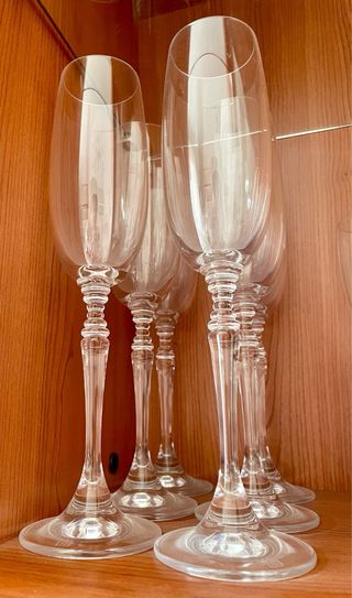 6 calici vino alti cristallo senza scatola