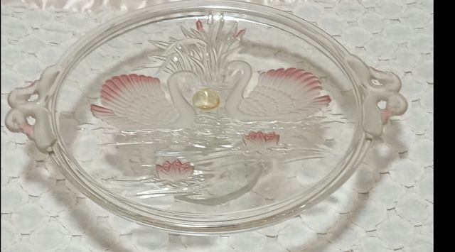 Base bandeja de cristal para tartas