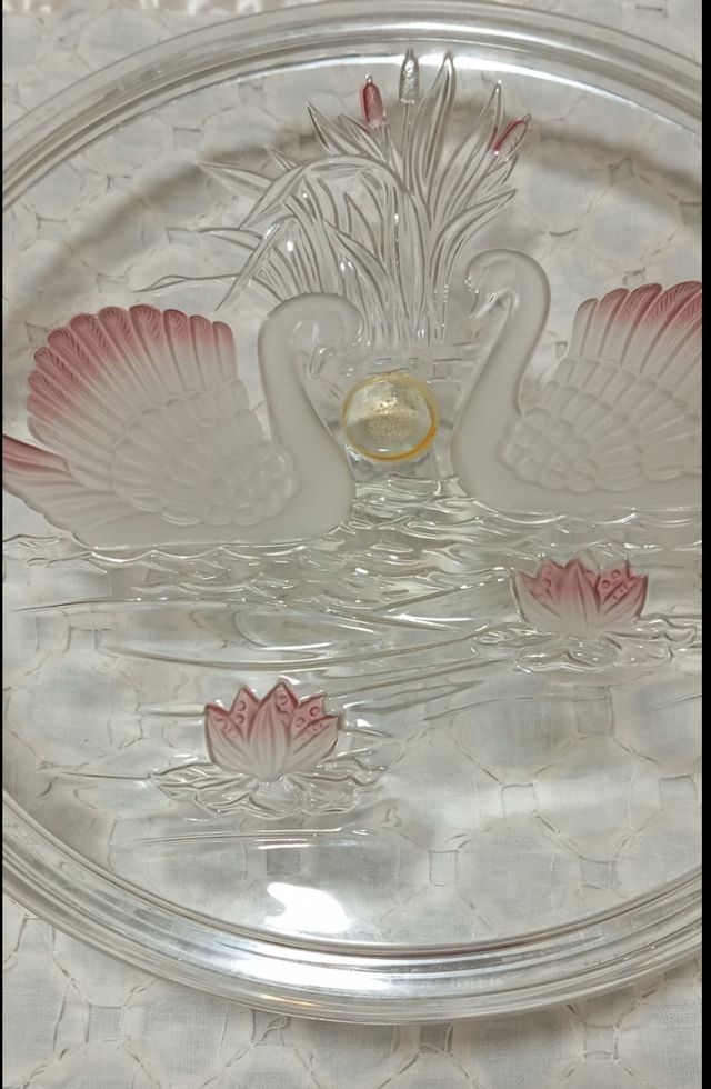 Base bandeja de cristal para tartas