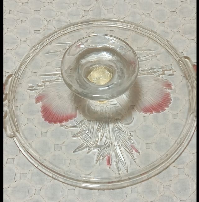 Base bandeja de cristal para tartas