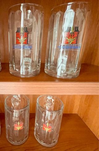 4 boccali birra da 0.4 lt in vetro