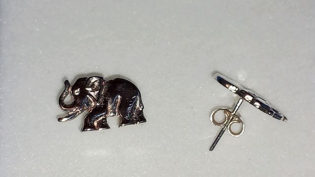 Pendientes elefante plata 925
