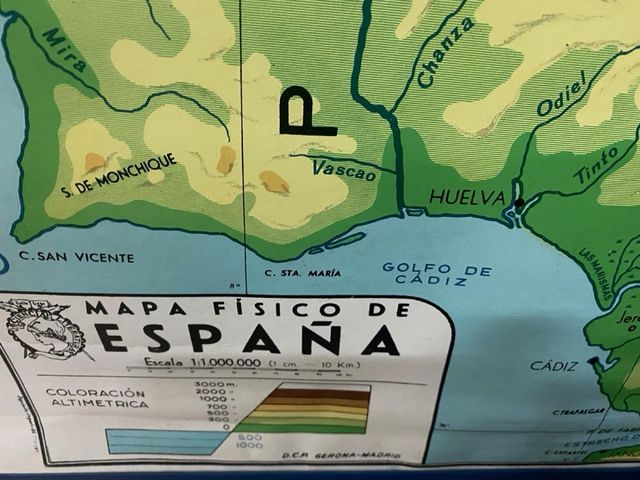 Mapa antiguo Fisico de España