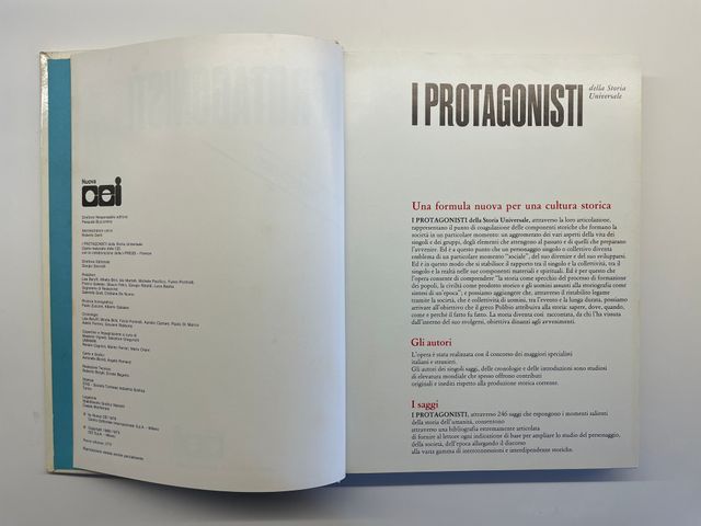 I Protagonisti della Storia Universale. Specimen